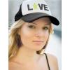 imageTstars TeeStars  I Love Turtles  Animal Lover Turtle Print Cute Trucker Hat Mesh CapBlackWhite