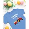 imageTstars Trade Brother for Easter Eggs Funny Siblings Egg Hunting TShirt for Toddler ampamp Youth Boys GirlsTractor  California Blue