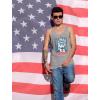imageTstars Trump Tank Top Men Team Murica American Flag Memorial Day USA Merica 4th of July Mens Patriotic TopsGray
