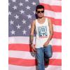 imageTstars Trump Tank Top Men Team Murica American Flag Memorial Day USA Merica 4th of July Mens Patriotic TopsWhite