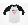 imageTstars US Heart Flag 4th of July Tops for Women 34 Sleeve Womens Patriotic ShirtsBlueWhiteRed