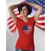 imageTstars USA Fourth of July Shirts for Women Patriotic American Flag Vneck TShirtRed