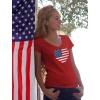 imageTstars USA Fourth of July Shirts for Women Patriotic American Flag Vneck TShirtRed