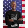 imageTstars Vintage US Flag 4th of July Shirts for Men American Patriotic Faith Long Sleeve ShirtBlack