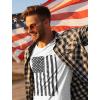imageTstars Vintage US Flag 4th of July Shirts for Men American Patriotic Long Sleeve ShirtWhite
