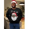 imageTstars Yo Yo Black Santa Ugly Christmas Shirt for Men Tacky Sweater Style Xmas Holiday Mens Long Sleeve TShirtBlack