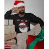 imageTstars Yo Yo Black Santa Ugly Christmas Shirt for Men Tacky Sweater Style Xmas Holiday Mens Long Sleeve TShirtBlack