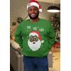 imageTstars Yo Yo Black Santa Ugly Christmas Shirt for Men Tacky Sweater Style Xmas Holiday Mens Long Sleeve TShirtGreen
