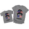 imageMatching Shirts Mother and Daughter Mommy and Me T Shirts US Flag MiniGray