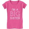imageTstars Elder Sibling Gift Idea  Im The Big Sister ToddlerKids Girls Fitted TShirtWow Pink