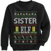 imageTstars Matching Family Elf Ugly Christmas Sweatshirts for Mom Dad Son Daughter Outfits Sister Kids Large Black