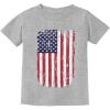 imageTstars Patriotic USA Flag Shirt Red White Blue American Memorial Day Boys 4th of July Shirt Toddler Kids TShirtGray