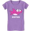 imageTstars Shark Shirt for Sister Gift for Big Sister Infant Girls Fitted TShirtLavender