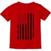 imageTstars TeeStars  Big Black Distressed US Flag 4th of July American Youth Kids TShirtRed