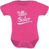 imageTstars TeeStars  Little Sister Baby Announcement Gift for Baby Girl Baby BodysuitWow Pink