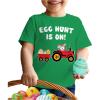 imageTstars Trade Brother for Easter Eggs Funny Siblings Egg Hunting TShirt for Toddler ampamp Youth Boys GirlsTractor  Green