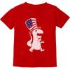imageTstars Trex Dinosaur American Flag Boys 4th of July Shirt Toddler Kids Patriotic ShirtsRed