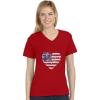 imageTstars USA Fourth of July Shirts for Women Patriotic American Flag Vneck TShirtRed
