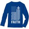 imageTstars Vintage US Flag 4th of July Shirts for Men American Patriotic Faith Long Sleeve ShirtBlue