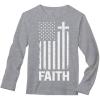 imageTstars Vintage US Flag 4th of July Shirts for Men American Patriotic Faith Long Sleeve ShirtGray