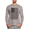 imageTstars Vintage US Flag 4th of July Shirts for Men American Patriotic Long Sleeve ShirtGray