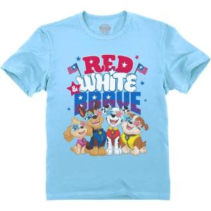 imageRed White and Brave Paw Patrol Girls Boys 4th of July Shirt USA American Flag Memorial Day Kids Patriotic Kids TShirtCalifornia Blue