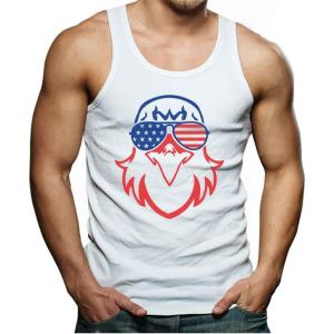imageTstars Eagle Tank Top for Men 4th of July USA Flag American Patriotic Mens Tank TopWhite