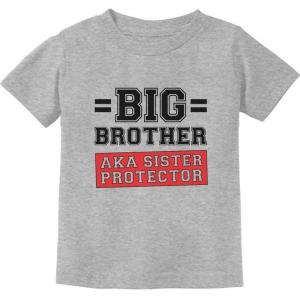 imageTstars Gift for Big Brother AKA Little Sister Protector ToddlerInfant Kids TShirtGray