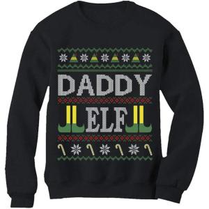 imageTstars Matching Family Elf Ugly Christmas Sweatshirts for Mom Dad Son Daughter Outfits Daddy Adults Large Black