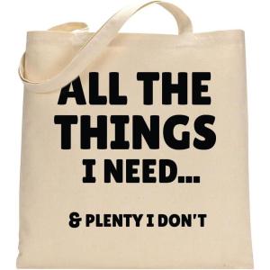 imageTstars Mom Life Funny Canvas Tote Bag for Women New Mommy Gifts Everyday Bags Tote BagAll Things  Natural