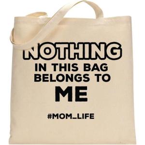 imageTstars Mom Life Funny Canvas Tote Bag for Women New Mommy Gifts Everyday Bags Tote BagNothing Belongs  Natural