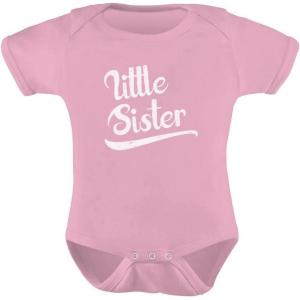 imageTstars TeeStars  Little Sister Baby Announcement Gift for Baby Girl Baby BodysuitPink