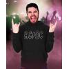 imageTstars ACDC Power Up Hoodie White Jagged Logo Rock ampamp Roll Band Sweatshirt for Men HoodieWhite Logo  Black