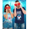 imageTstars Daddy ampamp Mommy Shark Matching Mom and Dad Shirts Set  Funny Gift for Parents Couple TShirtsMommy Aqua  Daddy Navy