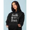 imageTstars Faith Over Fear Hoodie Gifts for Women Teen Girls Religious Sayings Sweatshirt HoodiesBlack