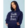 imageTstars Faith Over Fear Hoodie Gifts for Women Teen Girls Religious Sayings Sweatshirt HoodiesBlue