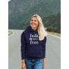 imageTstars Faith Over Fear Hoodie Gifts for Women Teen Girls Religious Sayings Sweatshirt HoodiesBlue