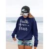 imageTstars Faith Over Fear Hoodie Gifts for Women Teen Girls Religious Sayings Sweatshirt HoodiesBlue