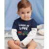 imageTstars Farm Tractor Toddler Boys Valentines Shirt Loads of Love Valentines Day Kids TShirt for ToddlersNavy