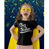 imageTstars Gift for Big Sister Pregnancy Announcement Sibling Girls Fitted TShirtBlack