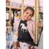 imageTstars Horse Shirt for Girls Horseback Riding Equestrian Horseshoe Print Kids Girls Fitted TShirtBlack
