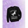 imageTstars Horse Sweatshirt for Girls Just A Girl Who Loves Horses Youth Kids SweatshirtsBlack