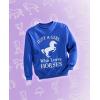 imageTstars Horse Sweatshirt for Girls Just A Girl Who Loves Horses Youth Kids SweatshirtsBlue