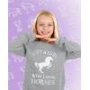 imageTstars Horse Sweatshirt for Girls Just A Girl Who Loves Horses Youth Kids SweatshirtsGray