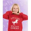 imageTstars Horse Sweatshirt for Girls Just A Girl Who Loves Horses Youth Kids SweatshirtsRed