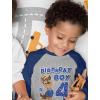 imageTstars Marshall 4th Birthday Boy Shirt 4 Year Old Paw Patrol 34 Sleeve Baseball Jersey Toddler TShirtChase R 4th  Blue