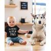 imageTstars My Siblings Have Paws Dog Cat Sibling Outfits Funny Baby Boy Girl BodysuitBlack