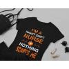 imageTstars Night Shift Nurse Nothing Scares Me Funny Halloween Women TShirtBlack