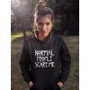 imageTstars Normal People Scare Me Funny Graphic Hoodies for Women with Sayings Womens Novelty Sarcastic HoodieBlack