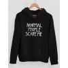 imageTstars Normal People Scare Me Funny Graphic Hoodies for Women with Sayings Womens Novelty Sarcastic HoodieBlack